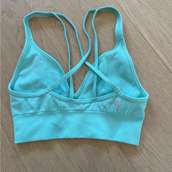 EUC Lululemon Sports Bra - lululemon workout clothes -turquoise bra - Picture 2 of 5